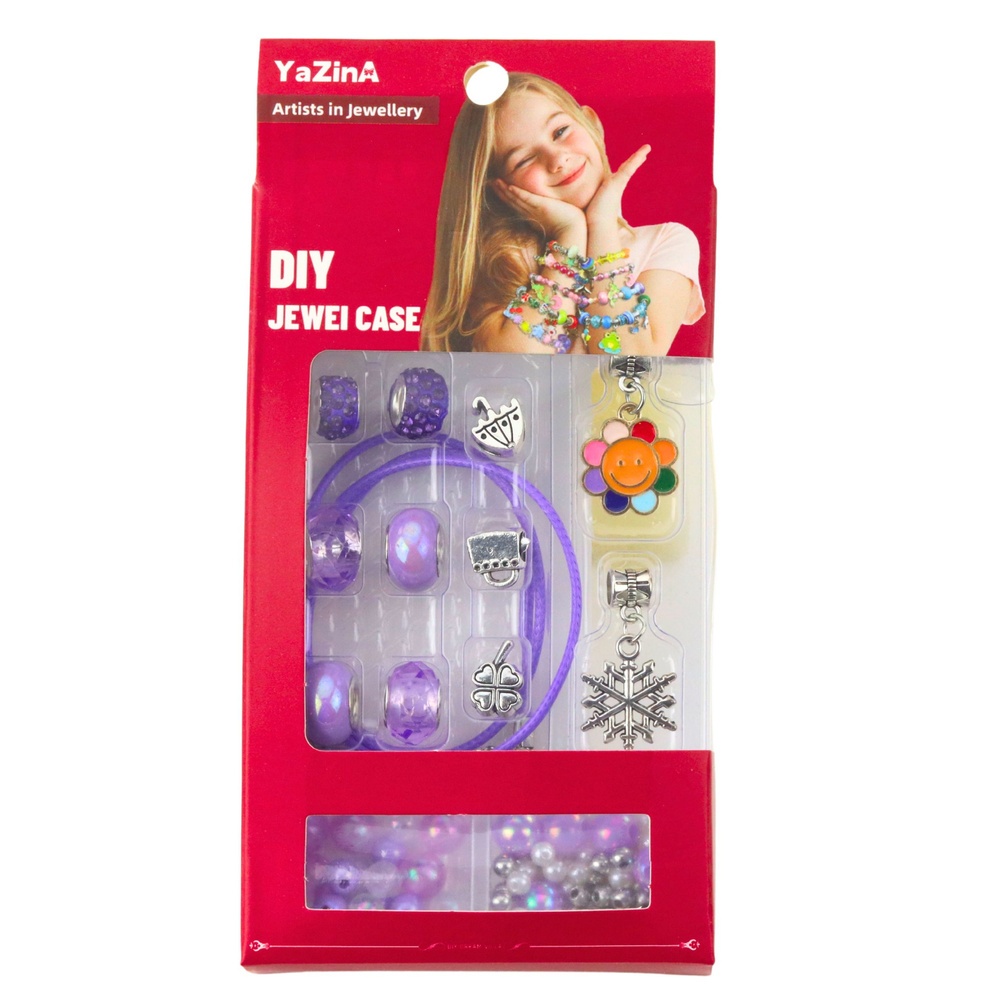 Sada pro Tvorbu Náramků LEAN Toys - Koraliky a Závěsky Mix pro Dívky +3 let — V provozu