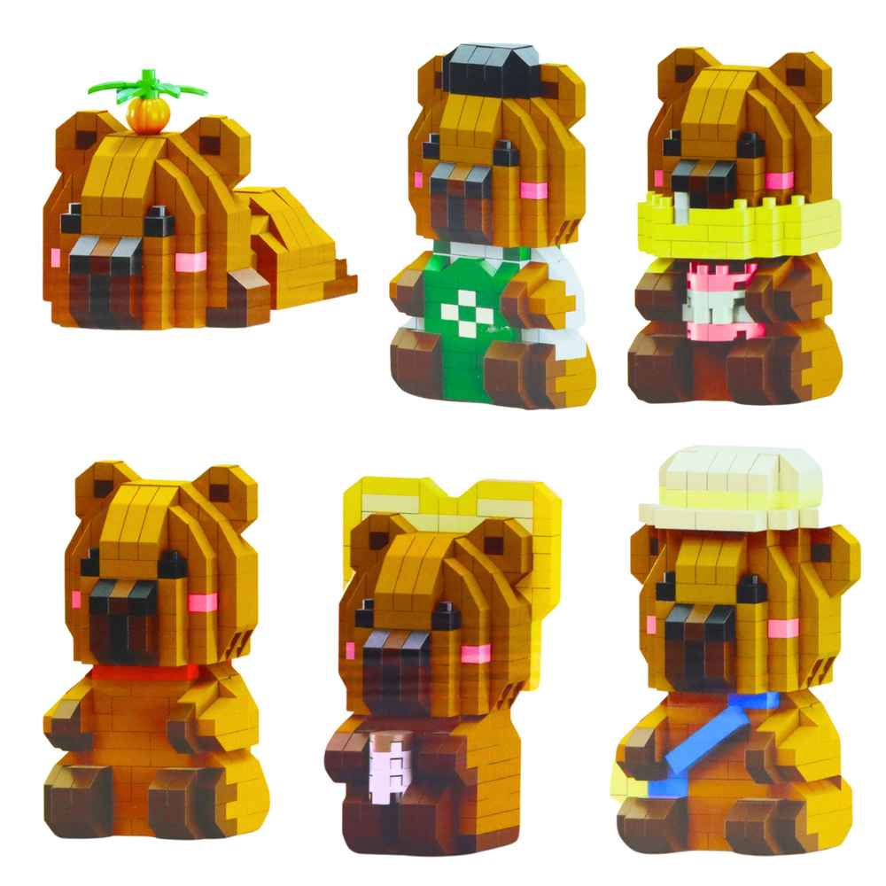 3D Stavebnice LEAN Toys Kapibara 9 x 9 x 15 cm pro děti +3 let — Detail