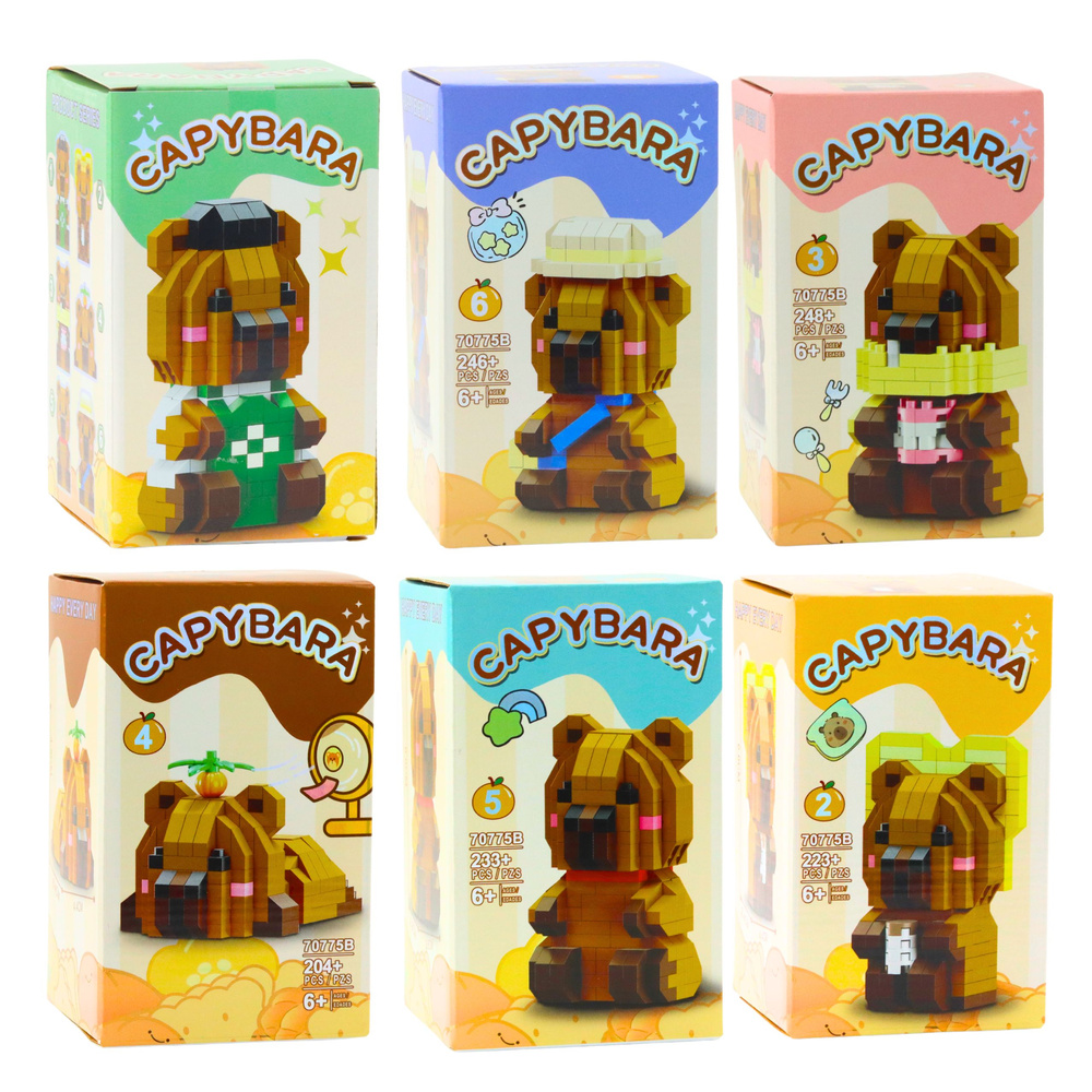3D Stavebnice LEAN Toys Kapibara 9 x 9 x 15 cm pro děti +3 let — V provozu