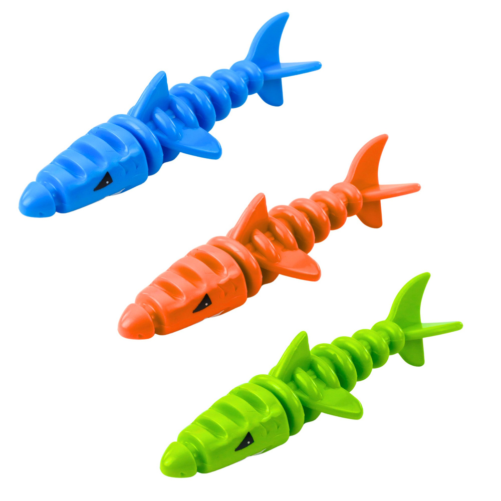 Potápěčské hračky rekin LEAN Toys, sada 3 ks, pro vodní hry od 6 let — Detail hračky