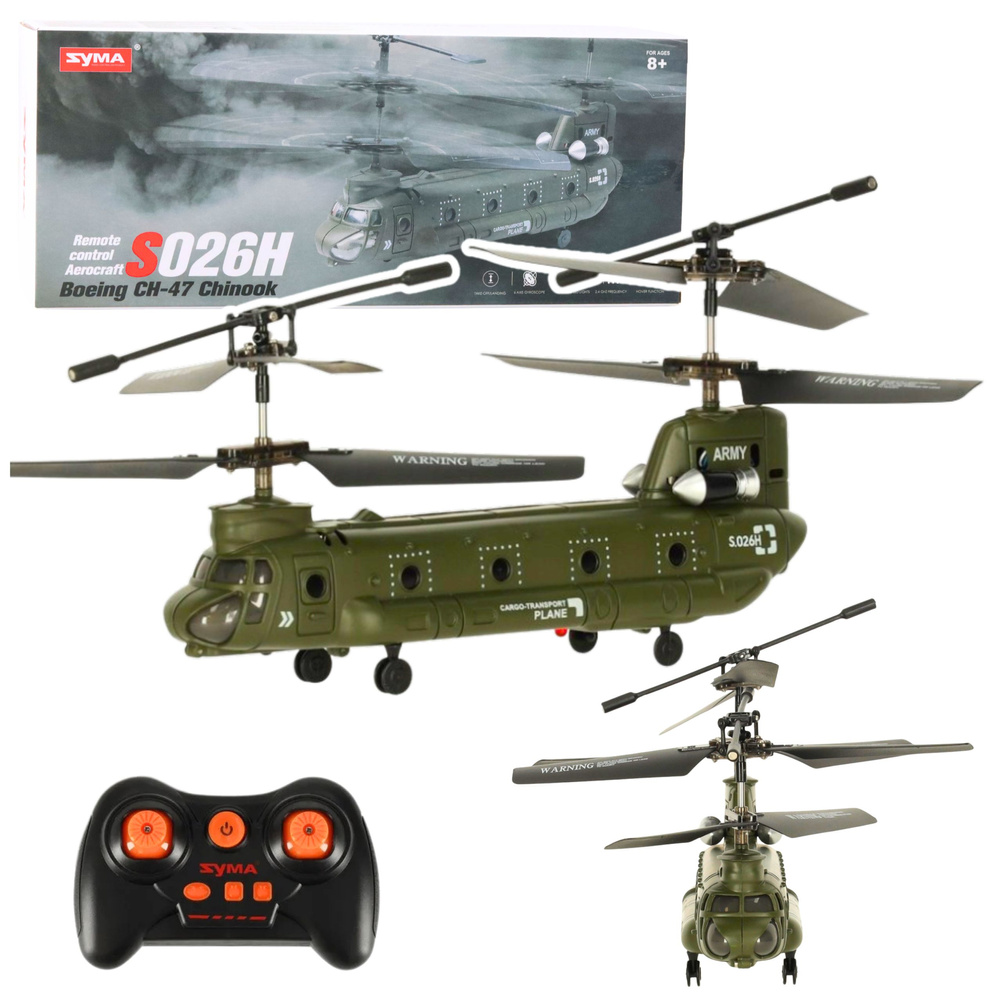 RC vrtuľník Syma S026H-1 – zelená khaki, ideálny pre deti a začiatočníkov