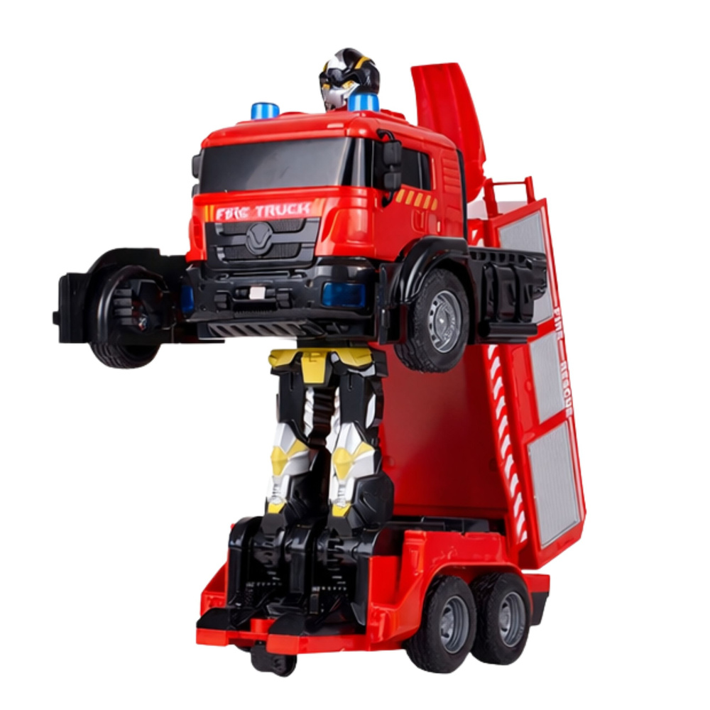 RC Hasičský Robot 2v1 LEAN Toys se světly, zvukem a vodním postřikem — Detail