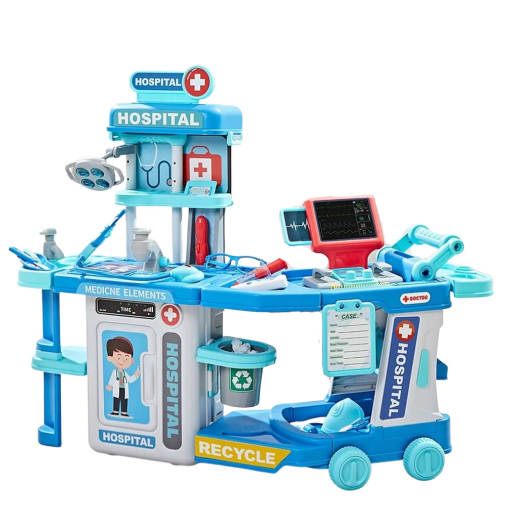Dětský lékařský set „Mini nemocnice“ s efekty v kufříku 2v1 — Detail