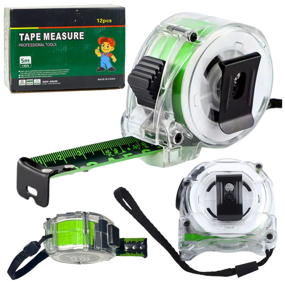 Fluorescenčný navíjací meter 5 m, 25 mm s certifikátom CE