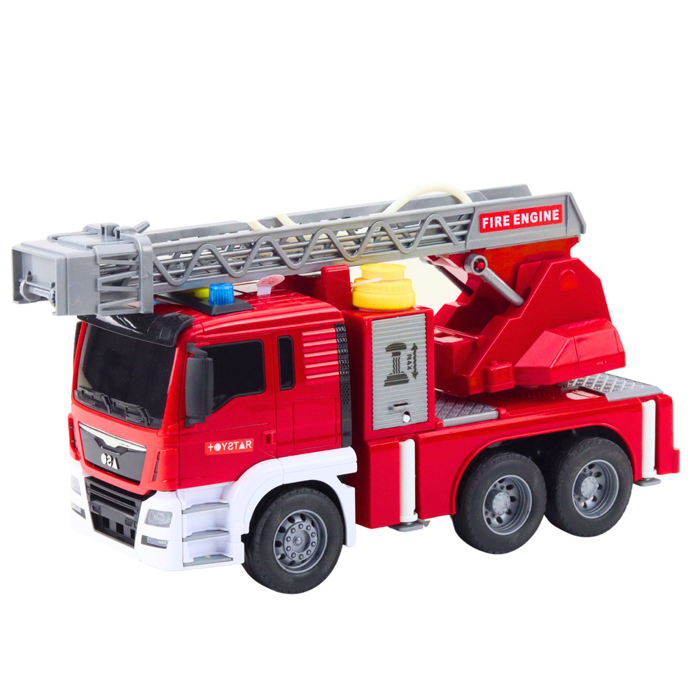 Hasičské auto LEAN Toys se stříkáním vody a zvuky pro děti 3+ — Detail