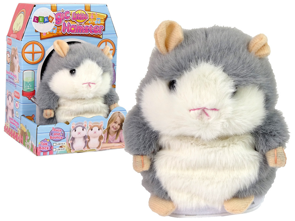 Plyšový křeček mluvící - LEAN Toys — Celkový pohled