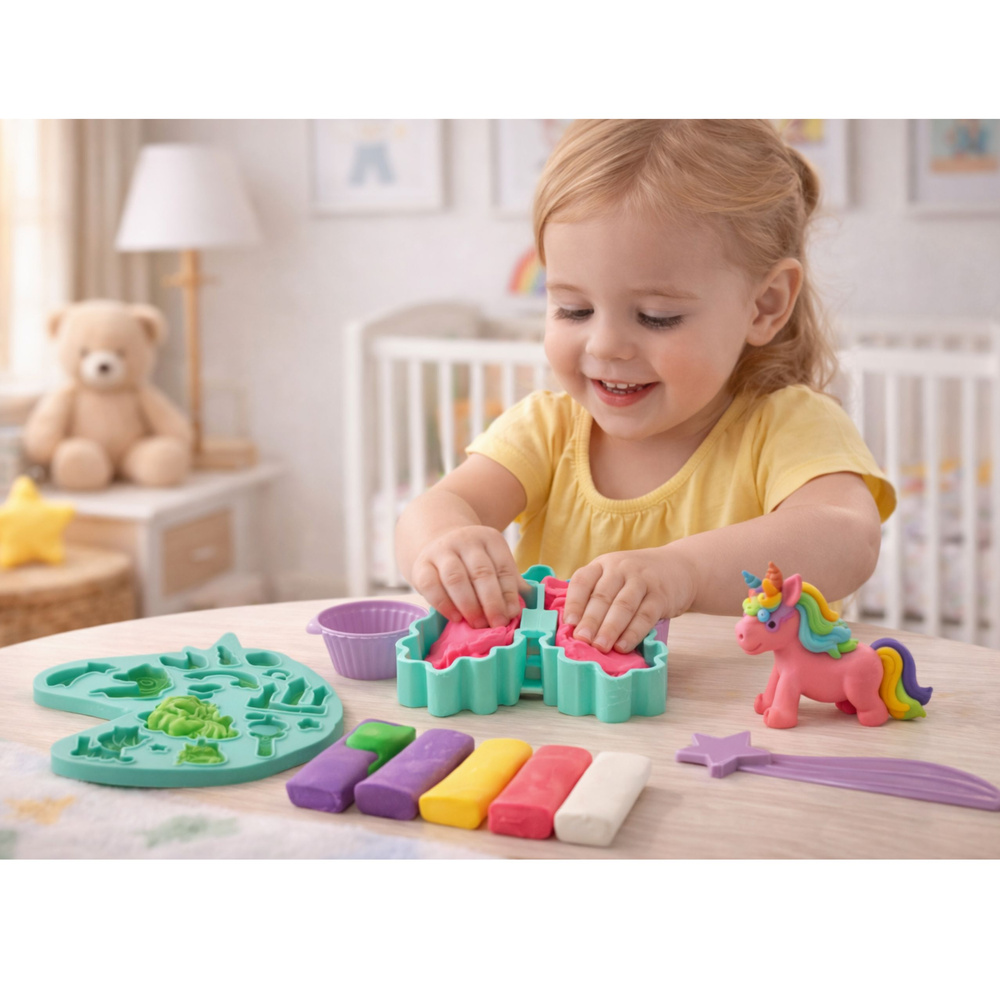 Kreativní sada plastelína Jednorožec LEAN Toys — V provozu