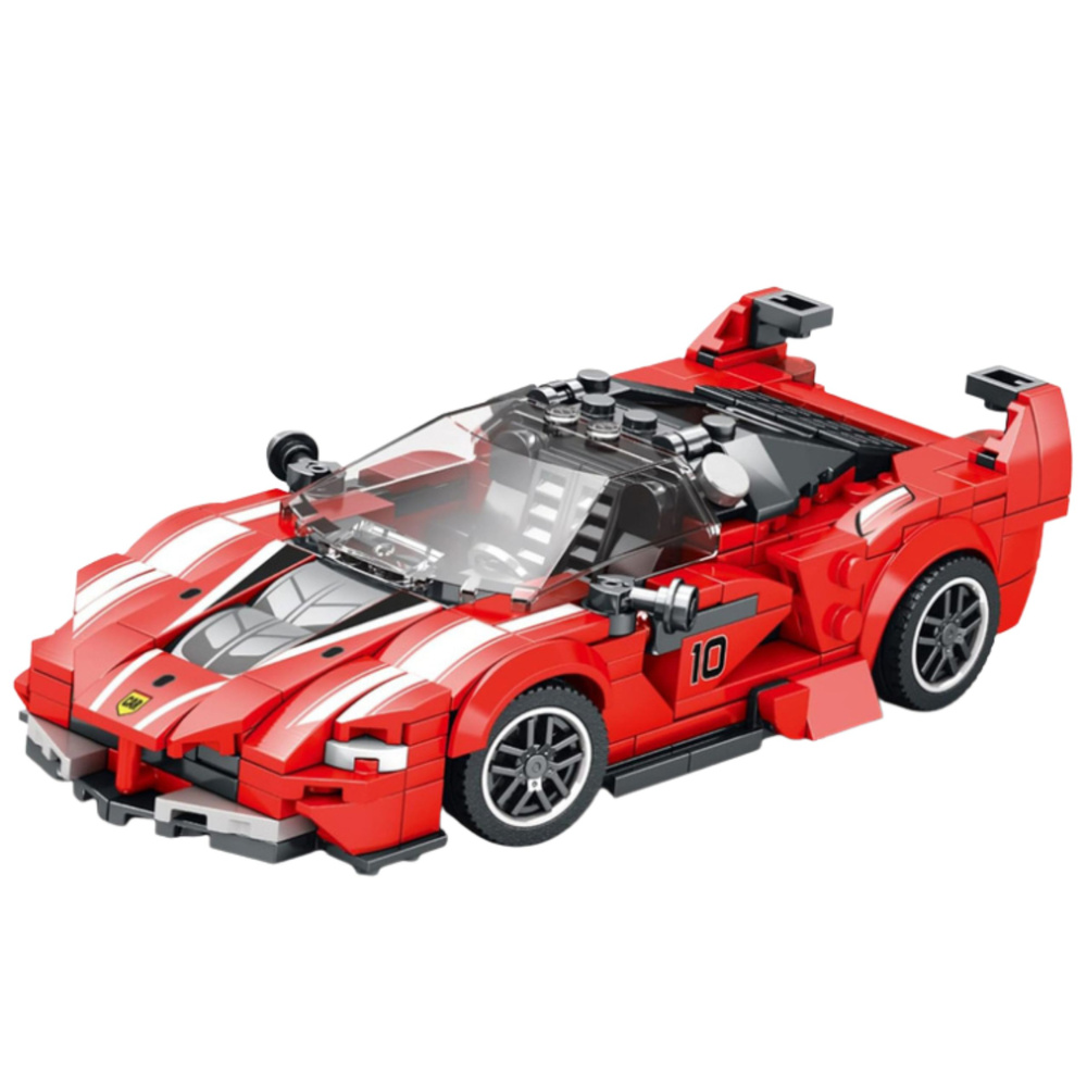 Závodní Stavebnice LEAN Toys FXX-K, Červený Model 360 Dílů — Detail