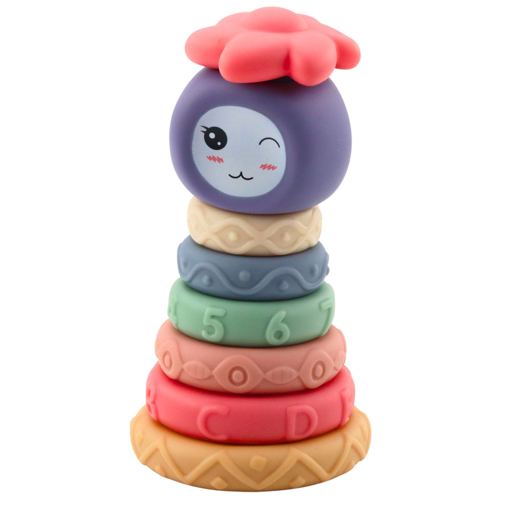 Měkká senzorická pyramida LEAN Toys pro děti 6m+ — Detail