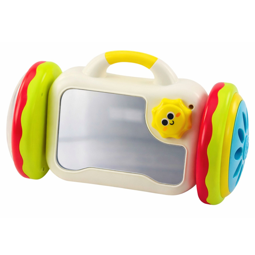 Zrcátko LEAN Toys interaktivní s kolečky pro děti — V provozu