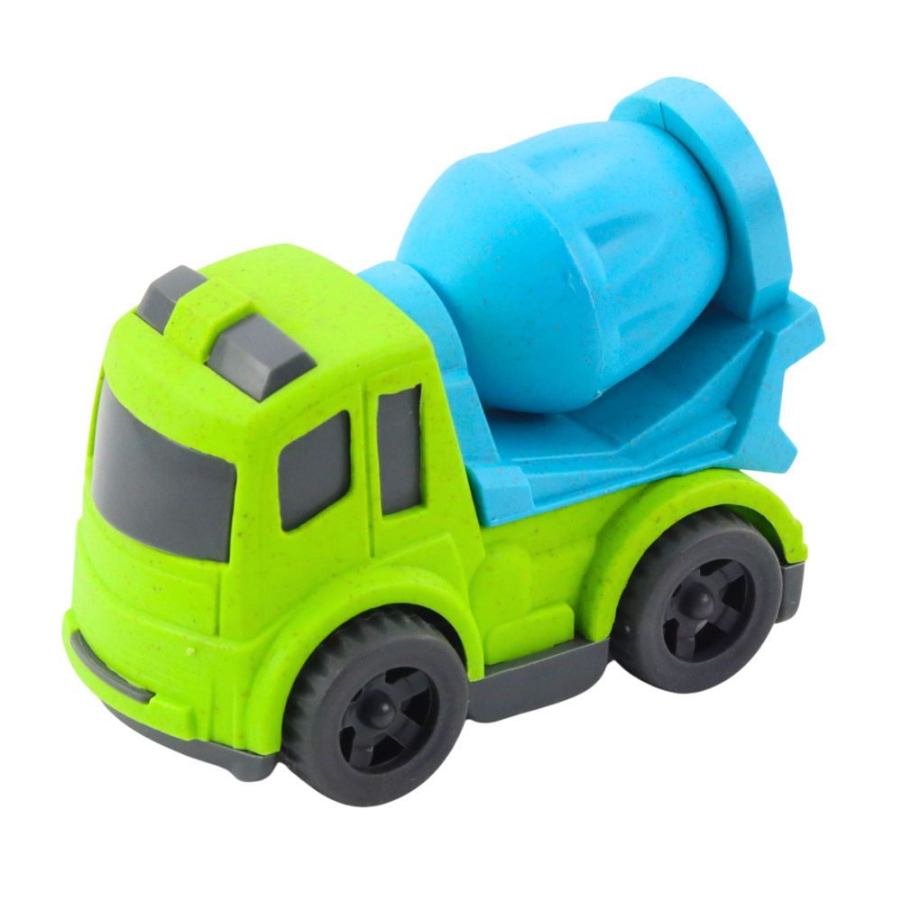 Stavební vozidla set: betoniarka a nákladní vůz s hákem LEAN Toys — V provozu