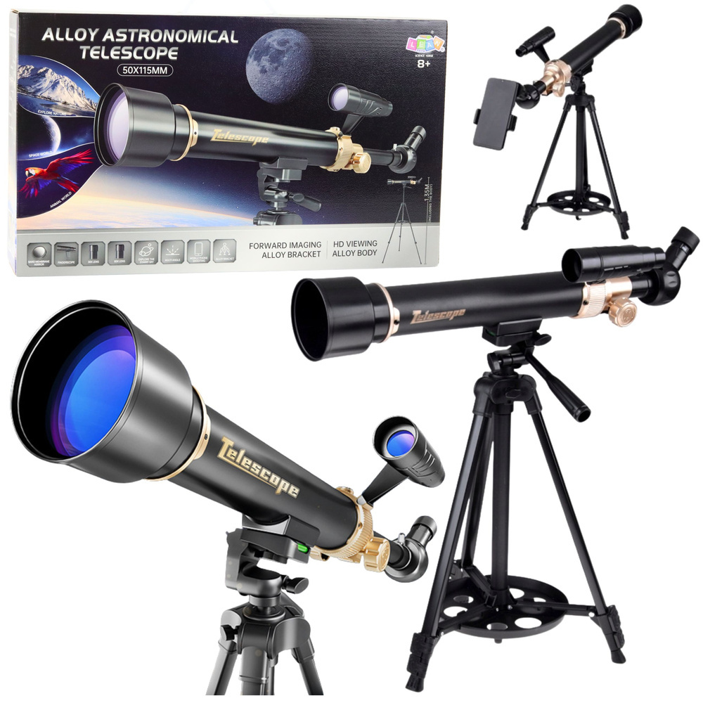 Vzdelávací astronomický ďalekohľad s hliníkovým statívom a luxusným príslušenstvom