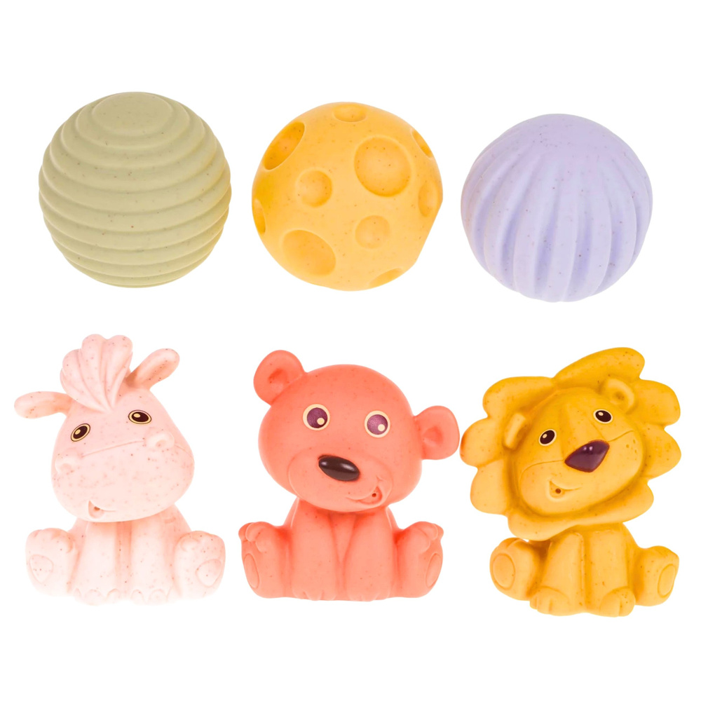 Senzorické EKO Kostičky Zvířata od LEAN Toys, měkké, 18ks, od 6 měsíců — Detail