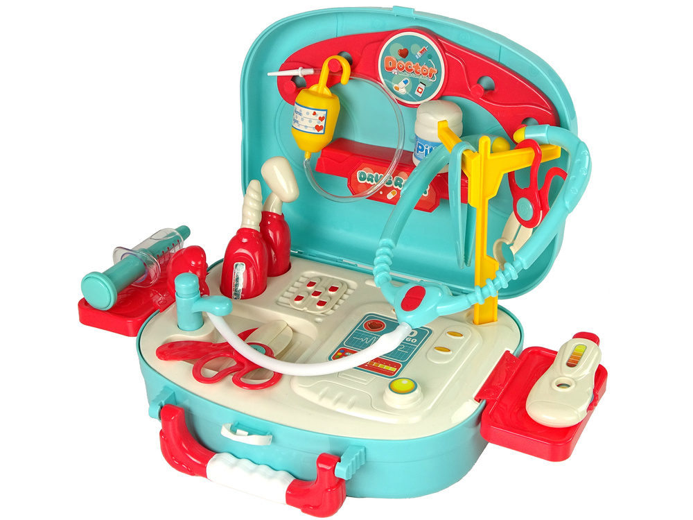 Sada malého lékaře LEAN Toys s kufříkem a stetoskopem — Stetoskop