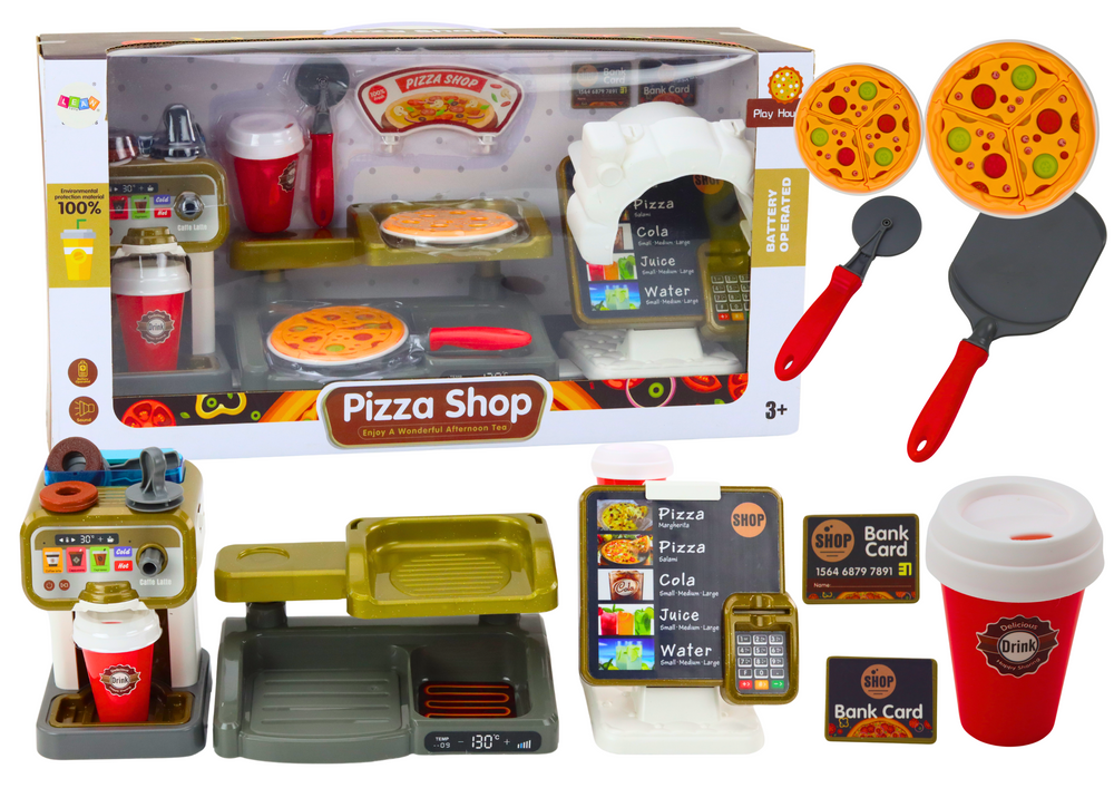 Sada Obchod Pizza Kávovar Nápoje Pokladňa