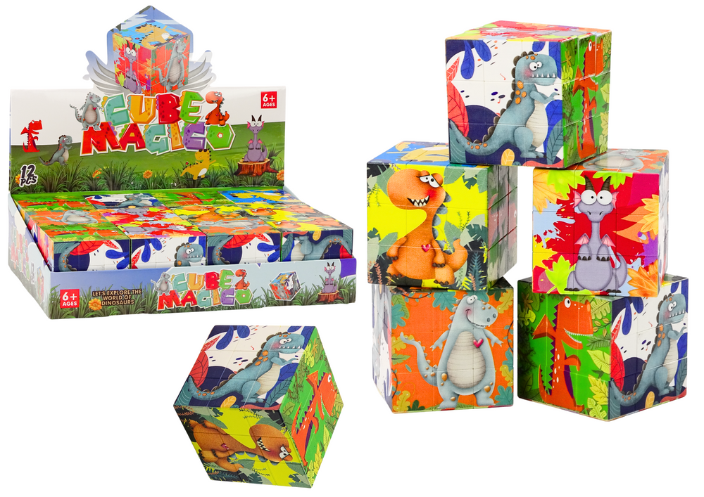 Magická Kostka Skládačka Edukativní Dinosauři Puzzle Logická Hra