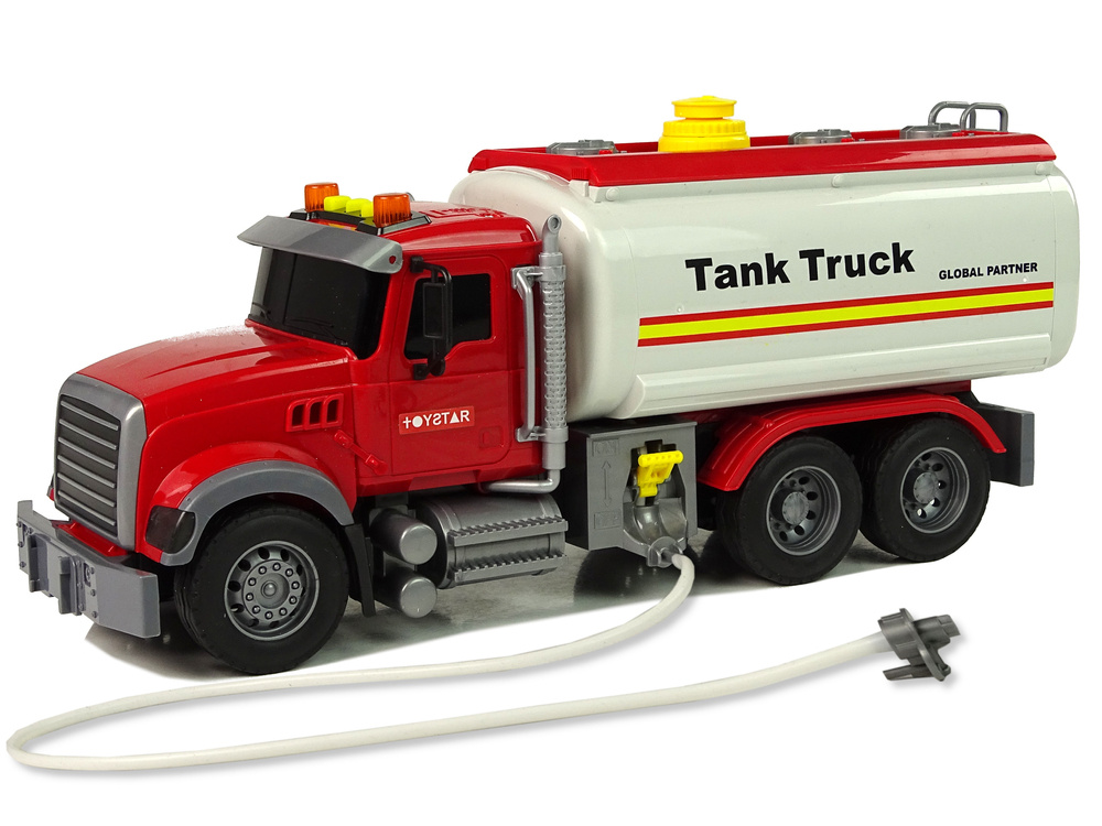 Bílá cisterenová náklaďák LEAN Toys s efekty zvuku a světla — Detail