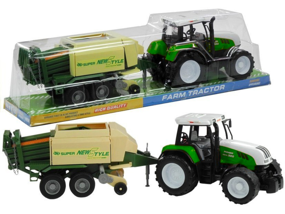 Velký traktor s přívěsem Zemědělský stroj 65 cm — Detail traktoru