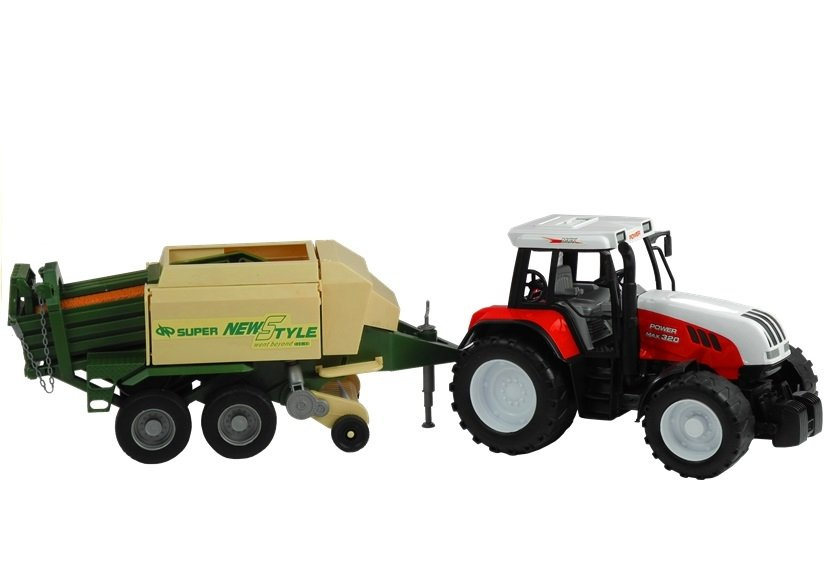 Velký traktor s přívěsem Zemědělský stroj 65 cm — V provozu