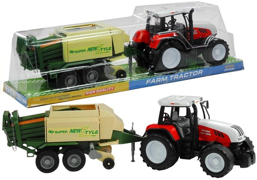 Velký traktor s přívěsem Zemědělský stroj 65 cm — Celkový pohled