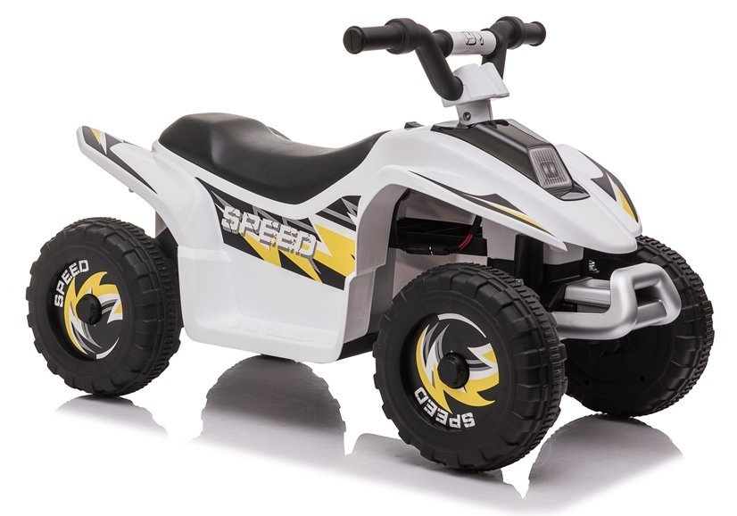 Detská elektrická štvorkolka LEAN Toys XMX612 35 W, biela, s automatickou brzdou