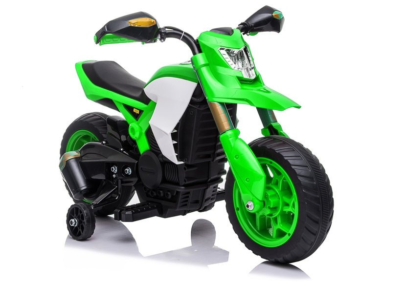Detská elektrická motorku LEAN Toys TR1909 zelená – na akumulátor s bezpečnostným dizajnom