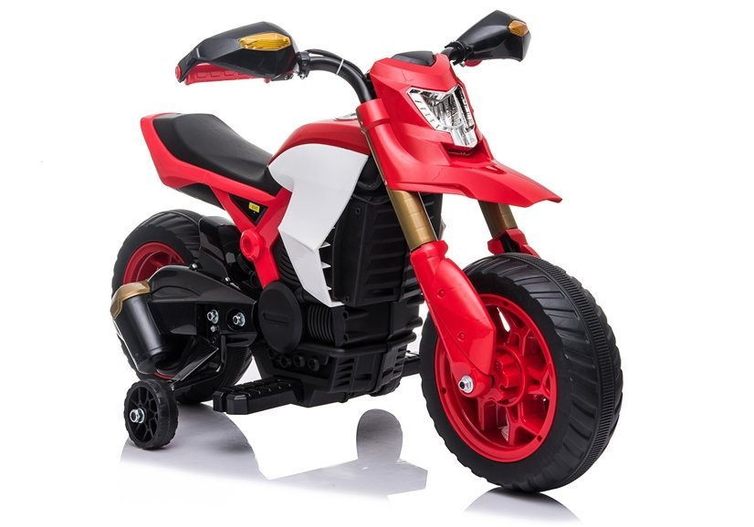 Detská elektrická motorku LEAN Toys TR1909 červená 6 V s LED svetlami pre deti do 30 kg