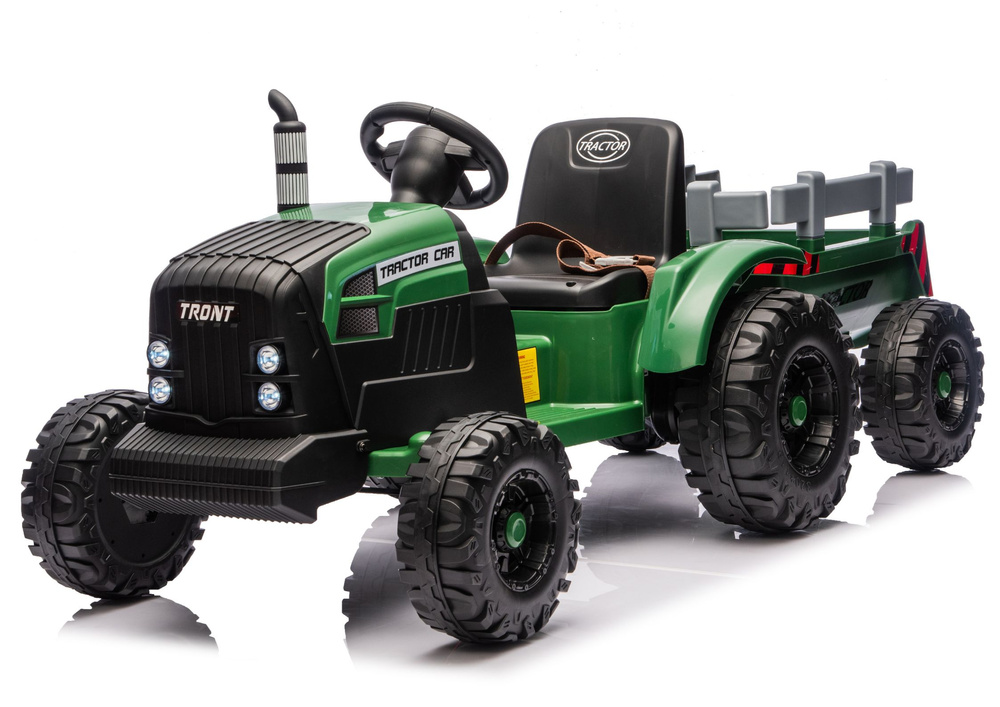 Dětský elektrický traktor s přívěsem CH9959B, tmavě zelený, 24V, 2x120W motory — Detail traktoru