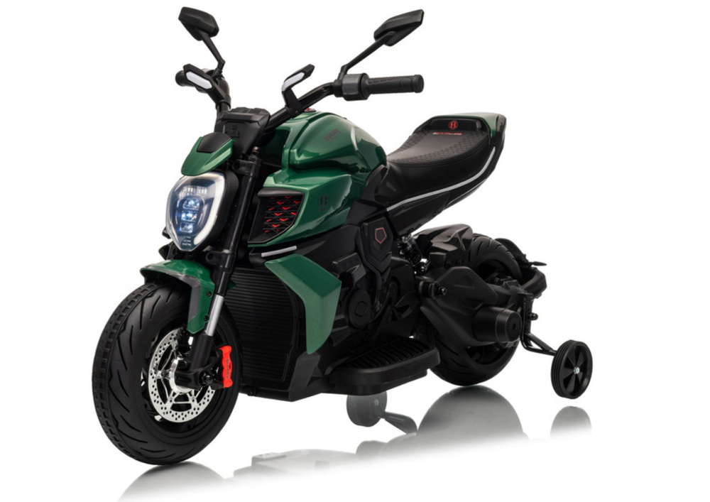 Elektrický Motocykl LEAN CARS XMX656 12V 2x45W Zelený pro Děti do 30 kg — Detail