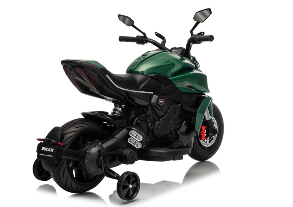 Elektrický Motocykl LEAN CARS XMX656 12V 2x45W Zelený pro Děti do 30 kg — V provozu