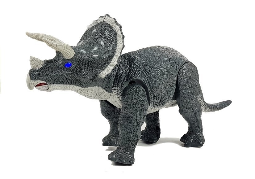 Velký bateriový dinosaurus Triceratops Šedý — Detail
