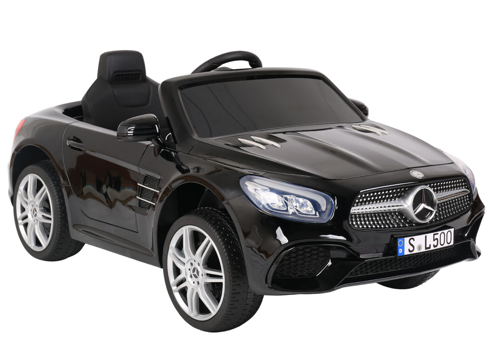 Detské elektrické autíčko Mercedes SL500, čierne, s diaľkovým ovládaním, 12 V, 2 × 45 W
