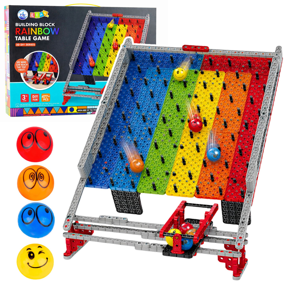 Téčová Kuličková Dráha - LEAN Toys na Rozvoj Koordinace a Logiky — Celkový pohled
