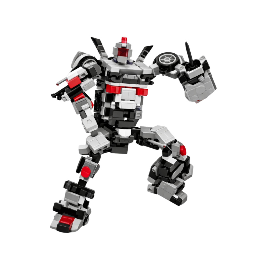 Stavebnice LEAN Toys: Závodní Auto a Robot, 320 dílků — V provozu