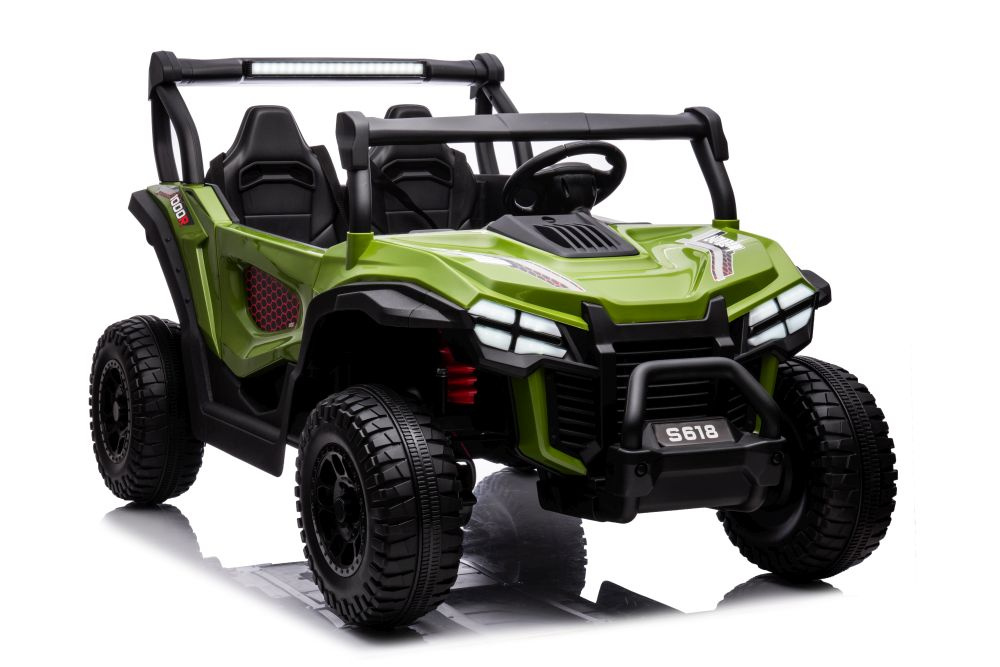 Elektrické auto pre deti LEAN Toys S618 4x4 zelené, batéria 24V/7Ah, motor 4x45W