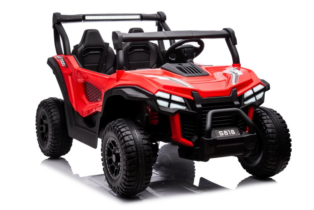 Elektrické auto pre deti LEAN Toys S618 4x4 červené, 24V, diaľkový ovládač, EVA kolesá