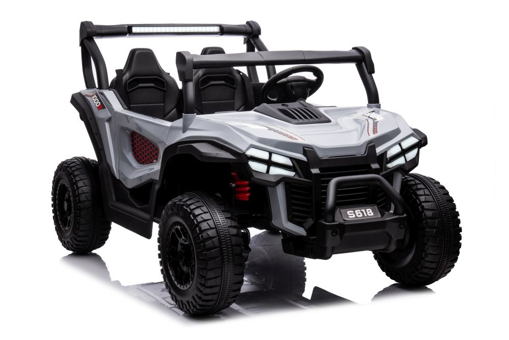 Elektrické autíčko LEAN Toys S618 4x4, sivé – pohon 4x45 W, batéria 24 V/7 Ah, diaľkové ovládanie 2,4 GHz