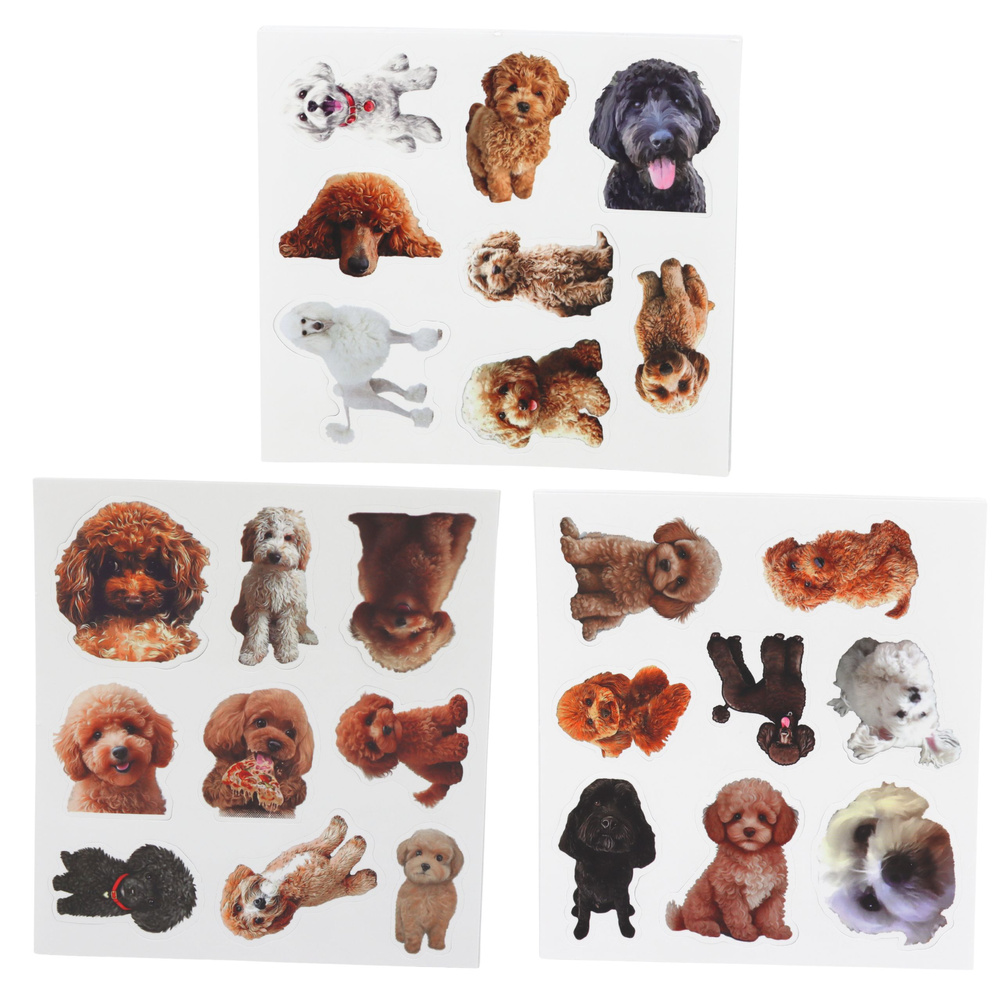 Set samolepek LEAN Toys s pudlíky – 54 kusů, pro děti od 3 let — Detail
