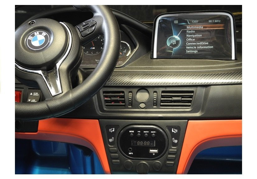 Bateriové auto LEAN Toys BMW X6M modré lakované, 90 cm, od 3 let — Detail