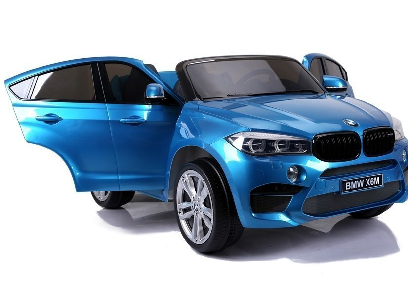 Bateriové auto LEAN Toys BMW X6M modré lakované, 90 cm, od 3 let — V provozu