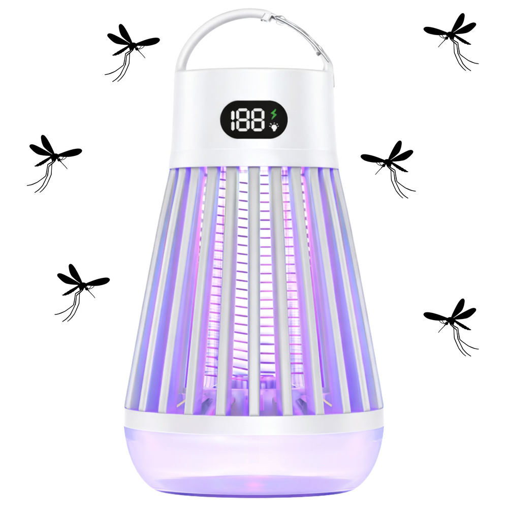 LEAN Elektrická UV lampa proti hmyzu s USB C nabíjením — V provozu
