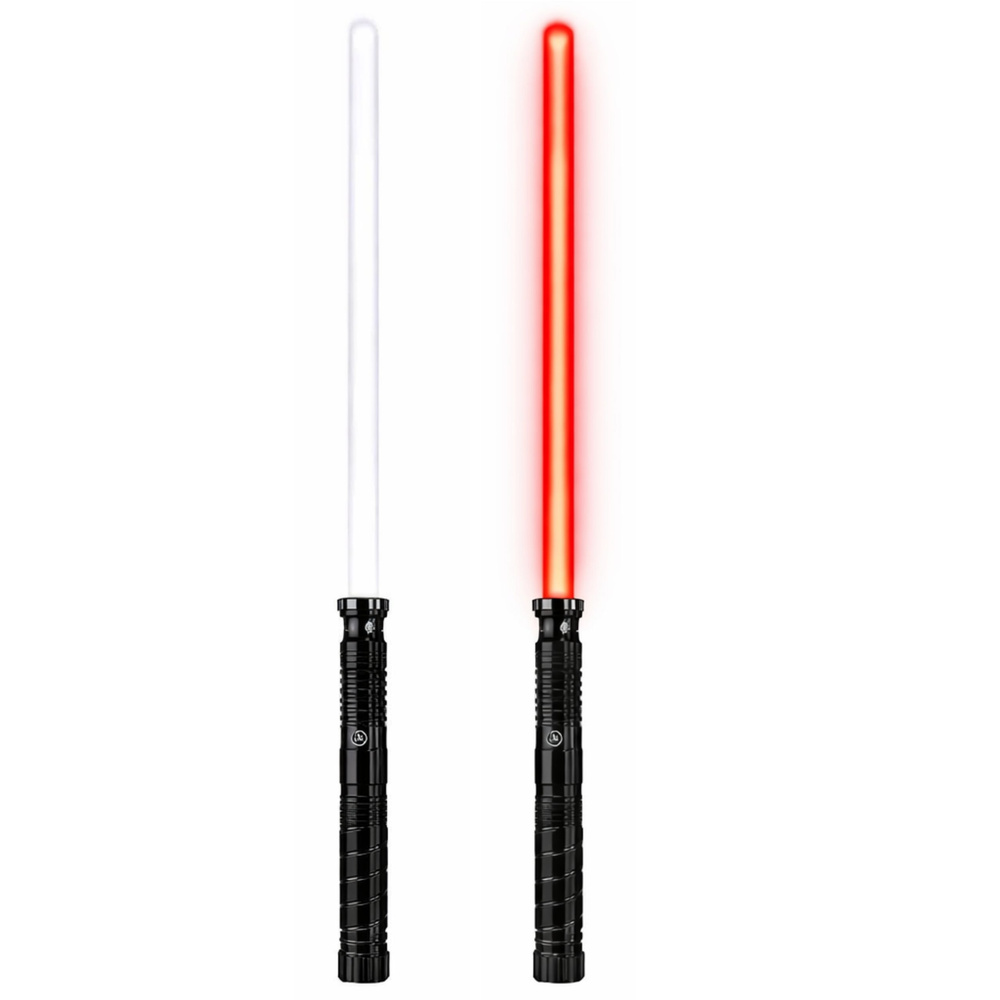 LED laserový světelný meč s metalovou rukojetí a zvukovými efekty, 75 cm — Detail rukojeti