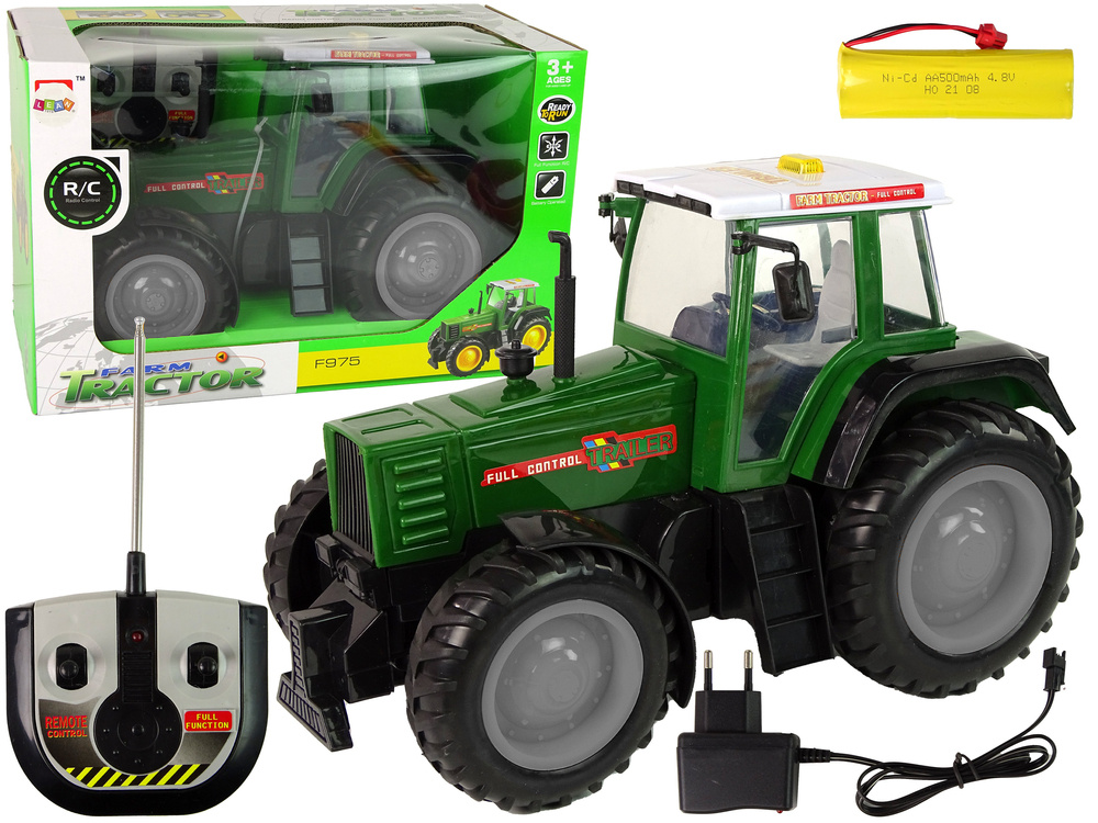 Zeleno-Černý Traktor R/C Dálkově Ovládaný 38 cm