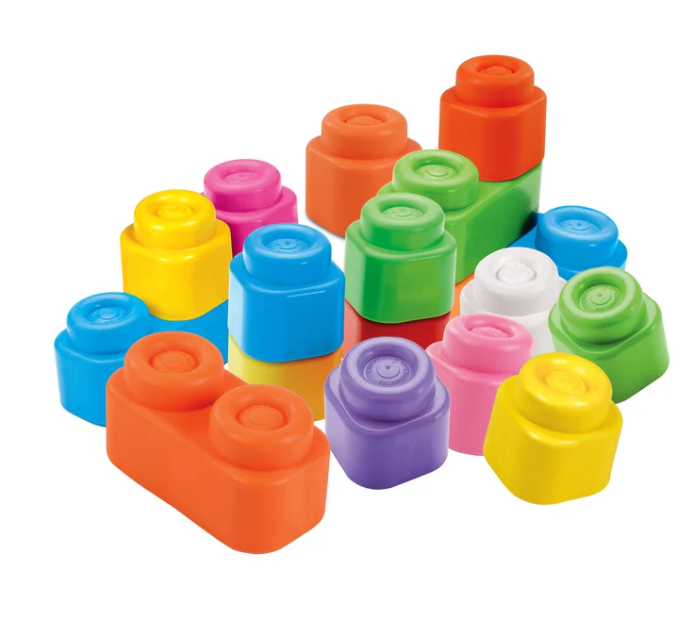 Clementoni Baby Clemmy sada 40 měkkých kostek v sáčku (6–36 měsíců) — Detail sady