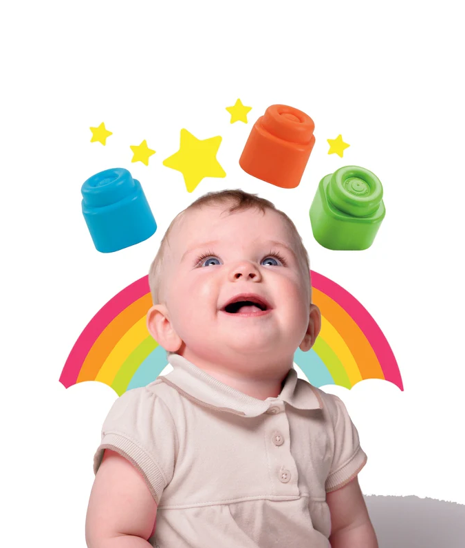 Clementoni Baby Clemmy sada 40 měkkých kostek v sáčku (6–36 měsíců) — V provozu