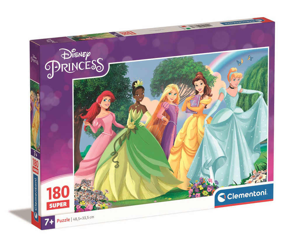Clementoni Disney Princezny puzzle 180 dílků 48,5×33,5 cm — Celkový pohled