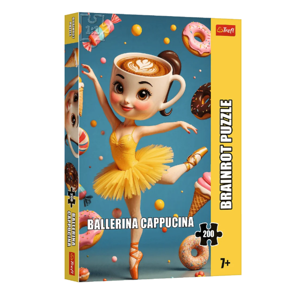 Trefl Puzzle Brainrot Ballerina Cappuccina 200 dílků 480×340 mm — Celkový pohled