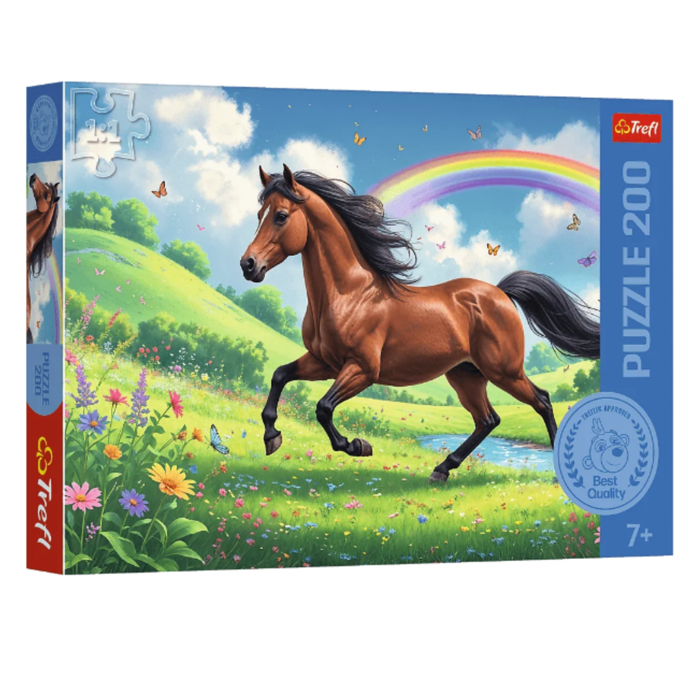 Trefl Puzzle Dostojný kůň 200 dílků 480×340 mm — Celkový pohled