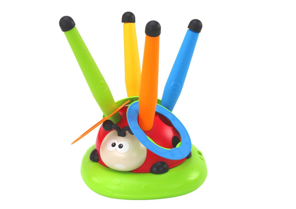 Beruška 3v1 sportovní hračka skákanka hod na cíl katapult LEAN Toys pro děti od 3 let — Detail