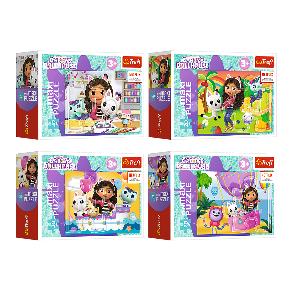 Puzzle – „miniMaxi“ – Farebný deň s Gabby / Trefl 56041